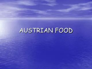 AUSTRIAN FOOD