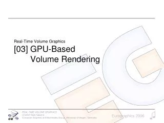 Real-Time Volume Graphics [03] GPU-Based Volume Rendering