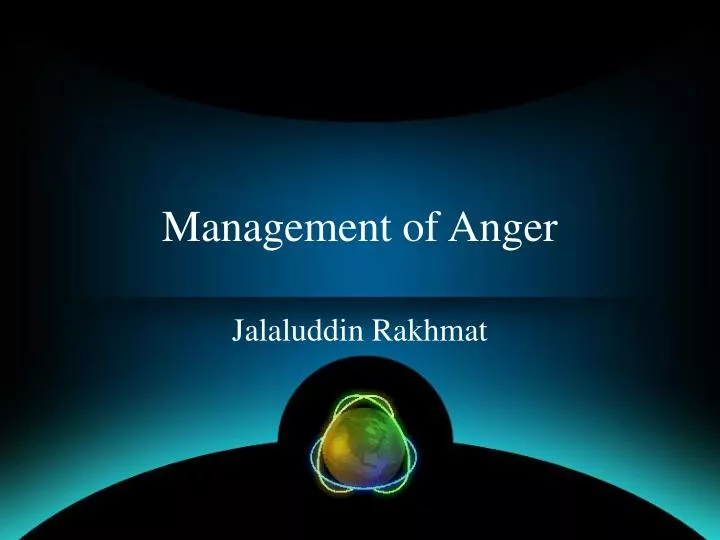 management of anger