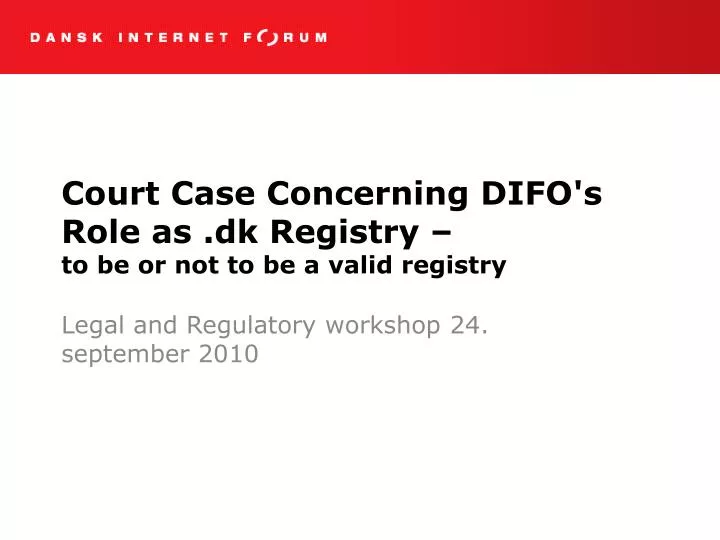 court case concerning difo s role as dk registry to be or not to be a valid registry
