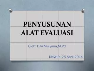 penyusunan alat evaluasi