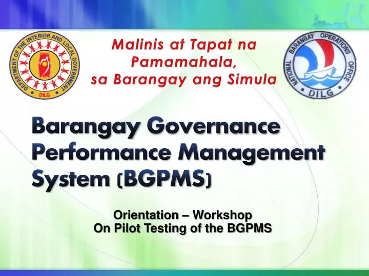 barangay governance performance management system bgpms
