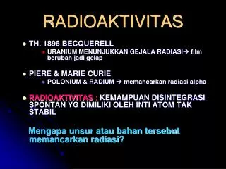 radioaktivitas