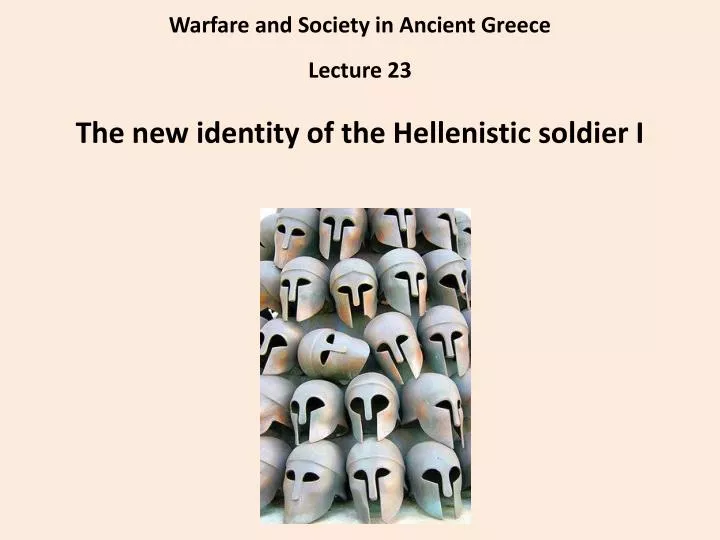 warfare and society in ancient greece