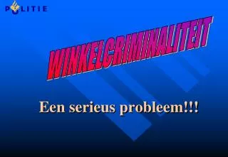 een serieus probleem