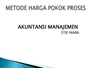 metode harga pokok proses