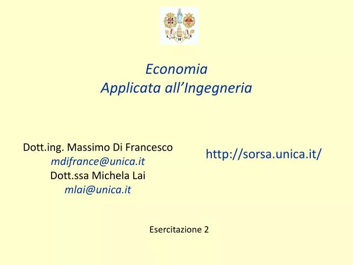 economia applicata all ingegneria