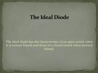 the ideal diode