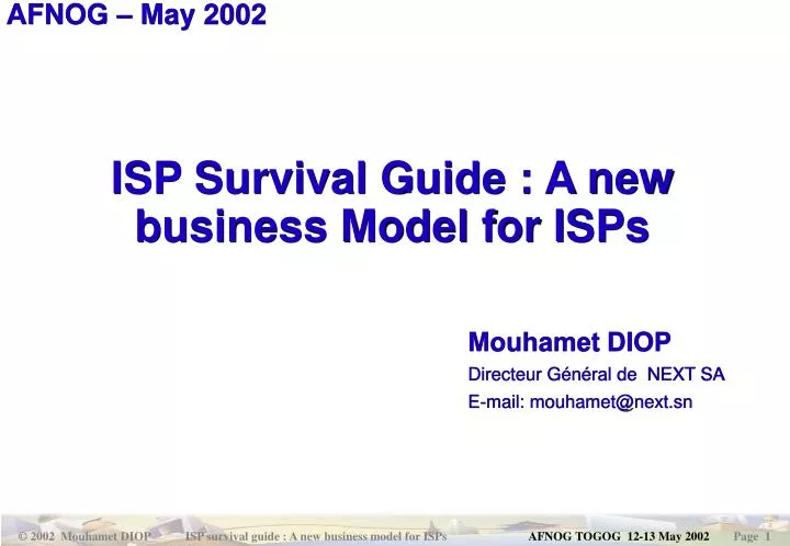 isp survival guide a new business model for isps