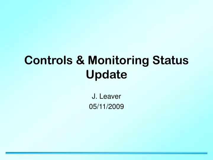 controls monitoring status update