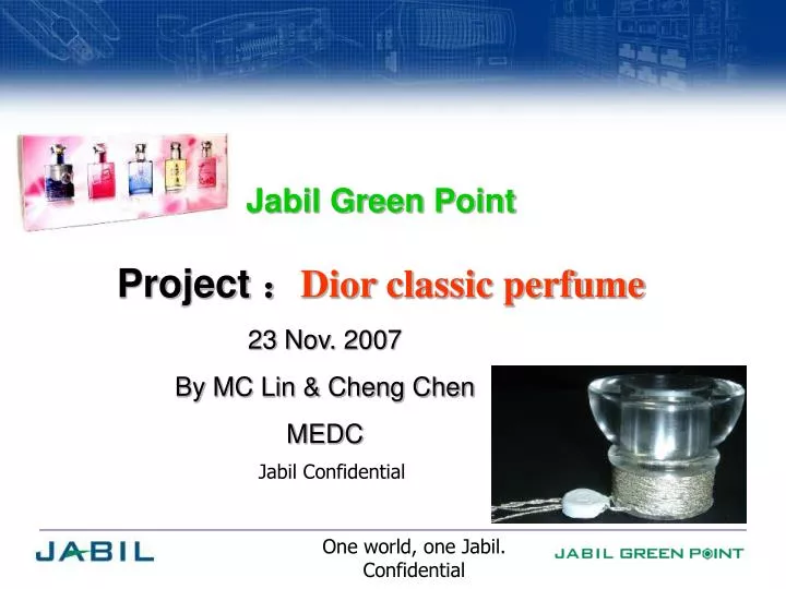 jabil green p oint project dior classic perfume