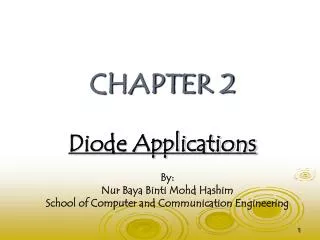 CHAPTER 2 Diode Applications
