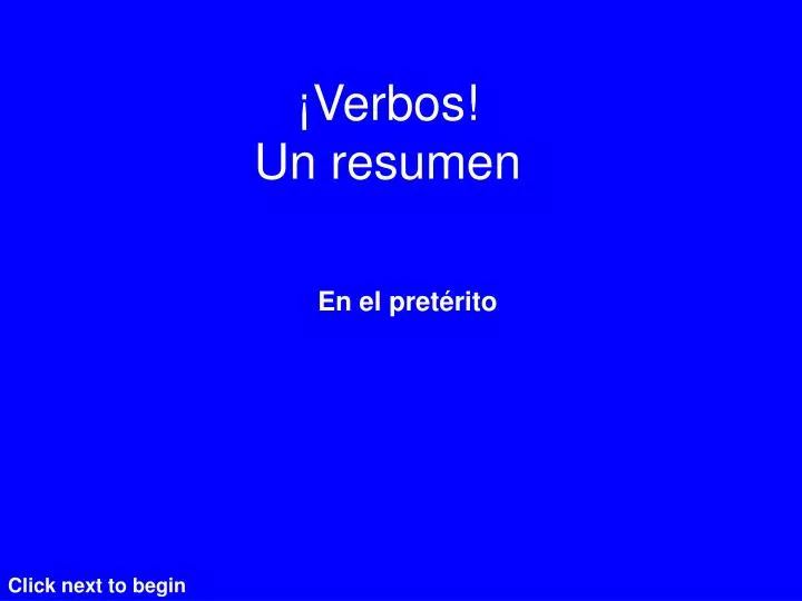 verbos un resumen