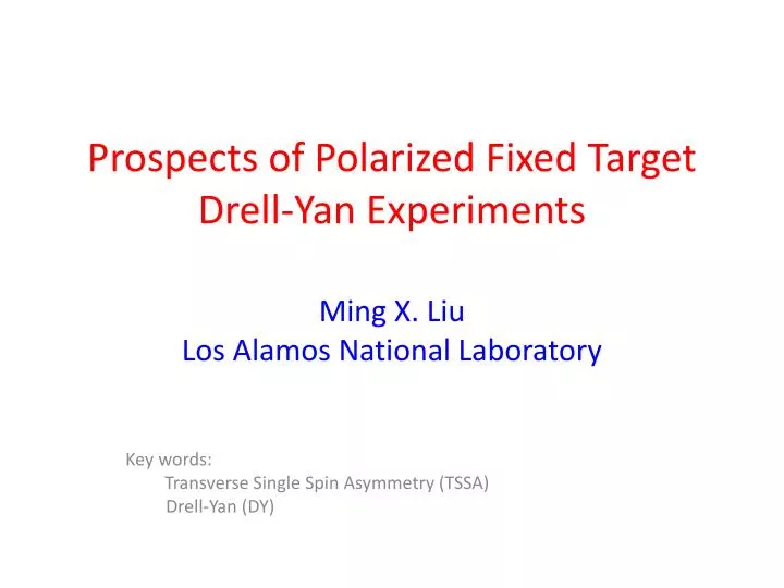 prospects of polarized fixed target drell yan experiments