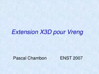 extension x3d pour vreng