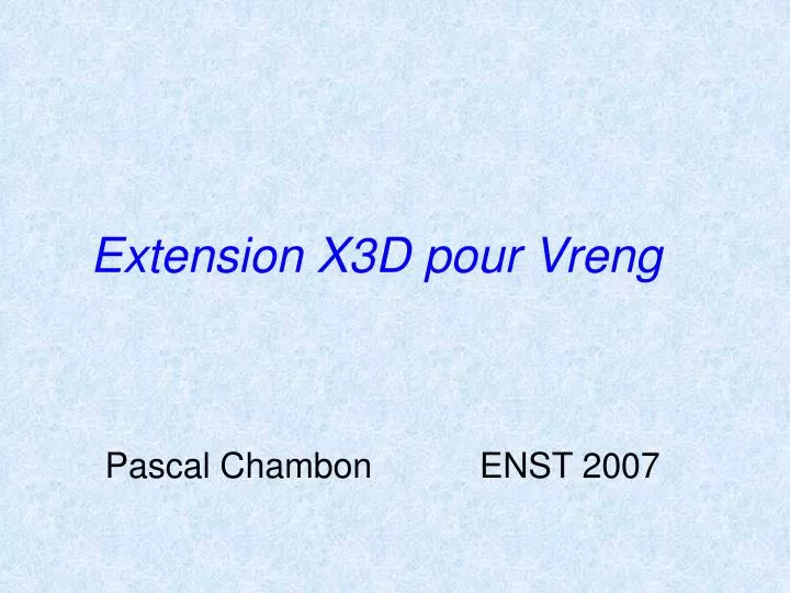 extension x3d pour vreng