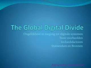 the global digital divide