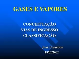 gases e vapores