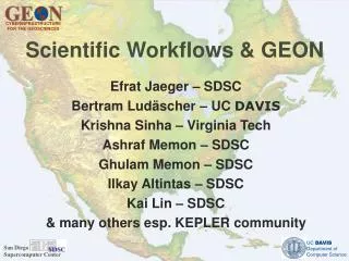 Scientific Workflows &amp; GEON