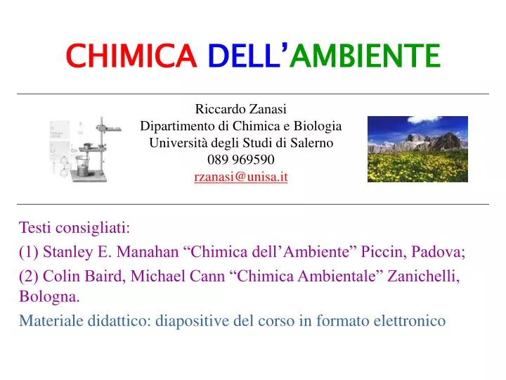 chimica dell ambiente
