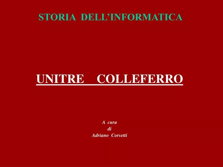 storia dell informatica