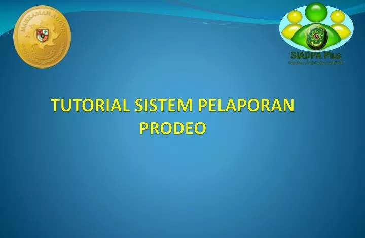 tutorial sistem pelaporan prodeo