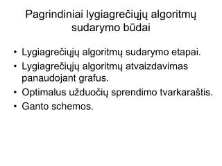 pagrindiniai lygiagre i j algoritm sudarymo b dai