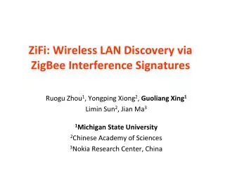 ZiFi: Wireless LAN Discovery via ZigBee Interference Signatures