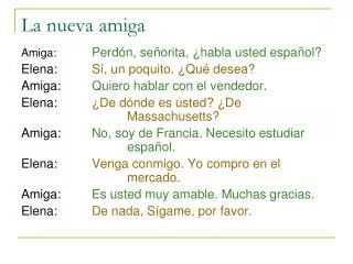 la nueva amiga
