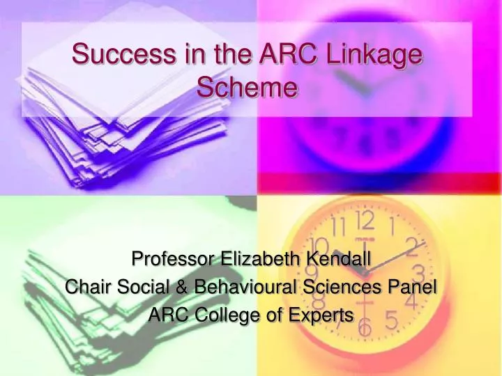 professor elizabeth kendall chair social behavioural sciences panel arc college of experts