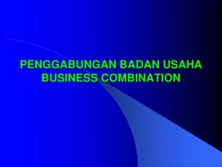 penggabungan badan usaha business combination