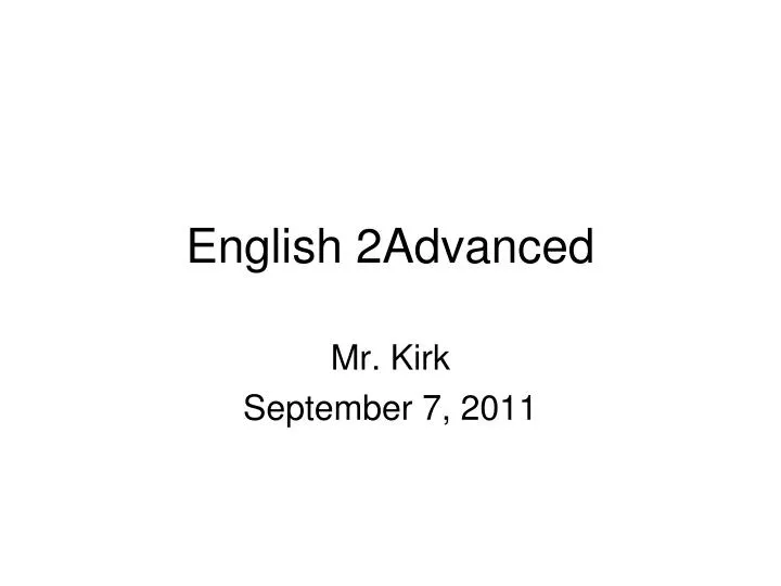 english 2advanced