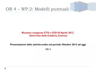 or 4 wp 2 modelli puntuali