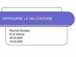ripensare la valutazione