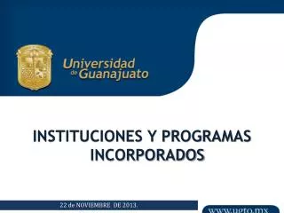 instituciones y programas incorporados