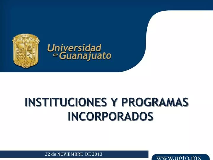 instituciones y programas incorporados