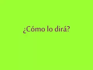c mo lo dir