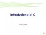 Introduzione al C - slide 1