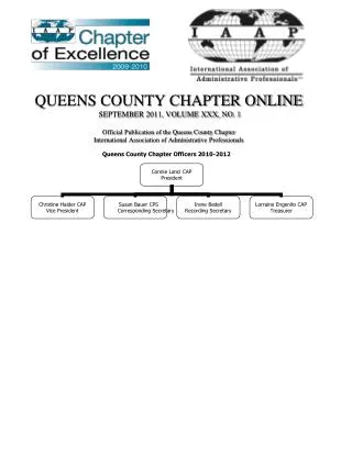 Queens County Chapter Officers 2010-2012