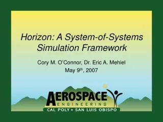 Horizon: A System-of-Systems Simulation Framework