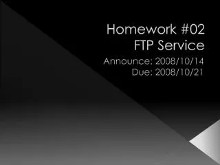 Homework #02 FTP Service