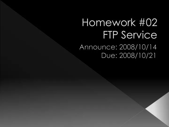 homework 02 ftp service