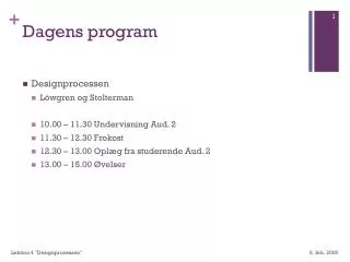 dagens program