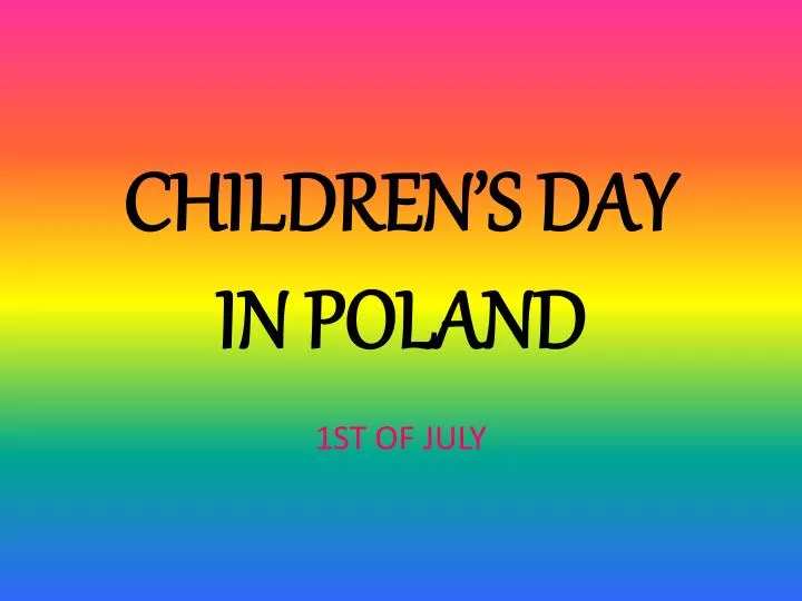 children s day in poland