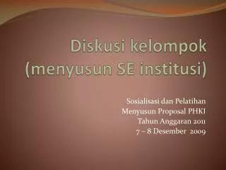 diskusi kelompok menyusun se institusi