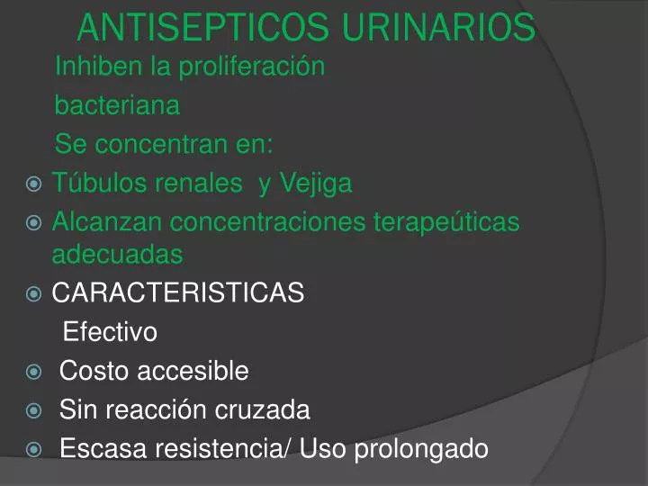 antisepticos urinarios