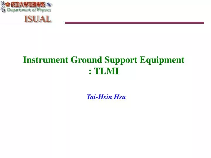 instrument ground support equipment tlmi