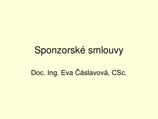 sponzorsk smlouvy