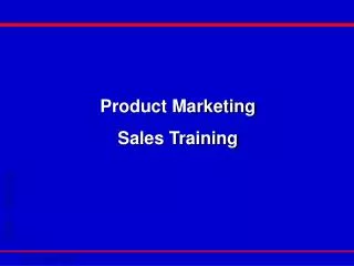 Product Marketing Sales Training