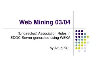 Web Mining 03/04